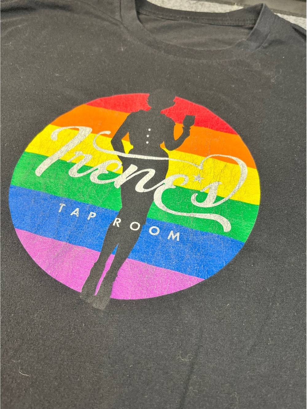 Irene's Tap Room Rainbow Logo Black T-Shirt